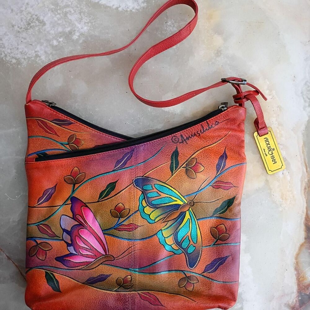 Anuschka Signed Designer Hand-painted Purse